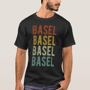 Basel City Switzerland Retro Vintag T-Shirt