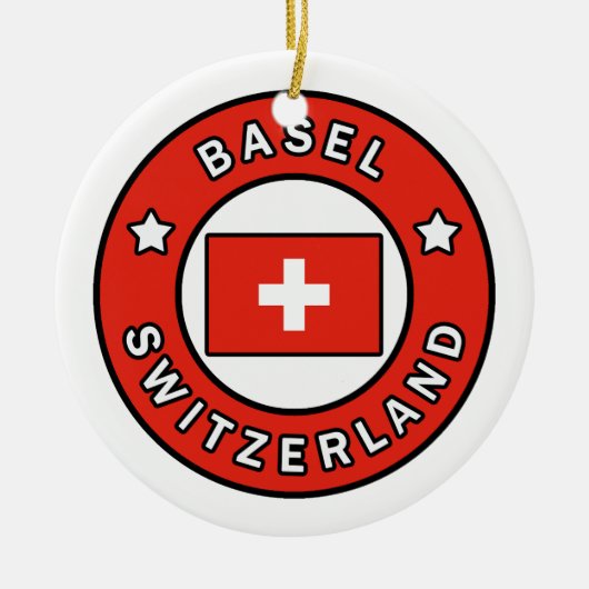Basel die Schweiz Keramik Ornament (Vorne)