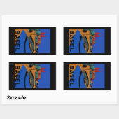 Basel Rechteckiger Aufkleber (Blatt)