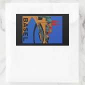 Basel Rechteckiger Aufkleber (Tasche)