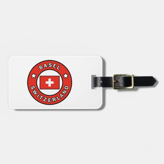 Basel Schweiz Gepäckanhänger (Vorderseite horizontal)