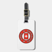 Basel Schweiz Gepäckanhänger (Vorderseite vertikal)