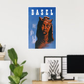 Basel Schweiz Kunst Schweizer Reiseplakat Druck Poster (Heimbüro)