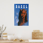 Basel Schweiz Kunst Schweizer Reiseplakat Druck Poster (Küche)