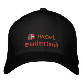 Basel & Schweiz Mode / Patrioten der Schweizer Fla Bestickte Baseballkappe (Vorderseite)