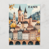 Basel Schweiz Reise Postkarte (Vorderseite)