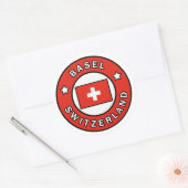 Basel Schweiz Runder Aufkleber (Umschlag)