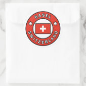 Basel Schweiz Runder Aufkleber (Tasche)