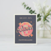 Basel Schweiz Schweiz Stadt Grüezi Grüße Postkarte (Stehend Vorderseite)