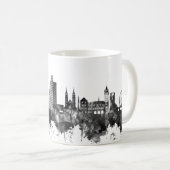 Basel Schweiz Skyline BW Kaffeetasse (VorderseiteRechts)