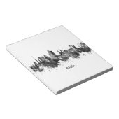Basel Schweiz Skyline BW Notizblock (angewinkelt)