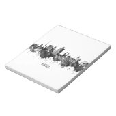 Basel Schweiz Skyline BW Notizblock (Rotiert)