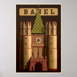 Basel, Schweiz, Spalentor, Reiseposter Poster