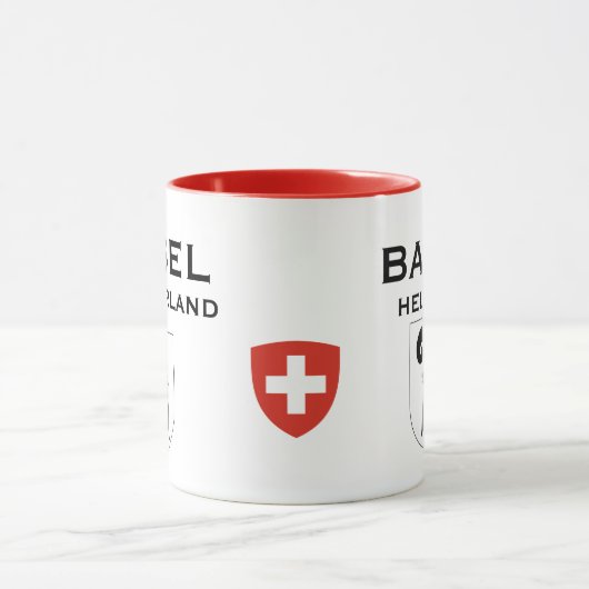 Basel Schweiz Wappen Kaffee Tasse (Zentrum)