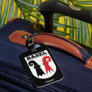 Basel, Schweiz   Wappenkleidung der Schweizer Kant Gepäckanhänger