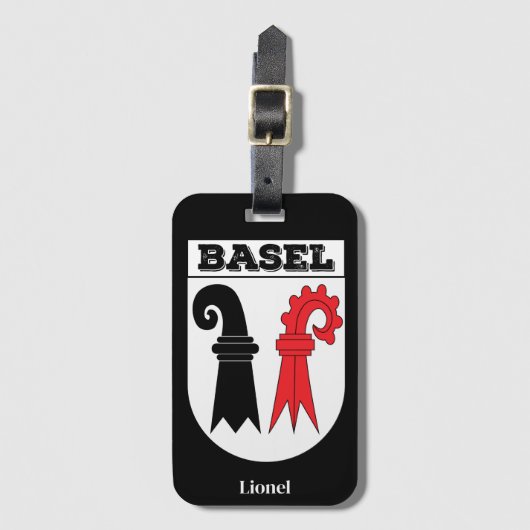 Basel, Schweiz | Wappenkleidung der Schweizer Kant Gepäckanhänger (Vorderseite Vertikal)