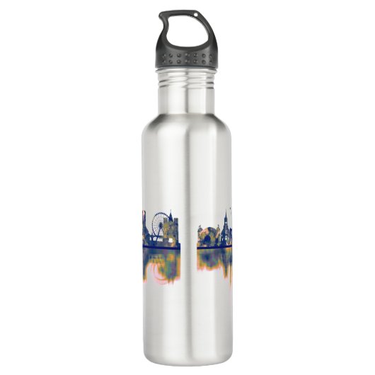 Basel Skyline Edelstahlflasche (Rückseite)