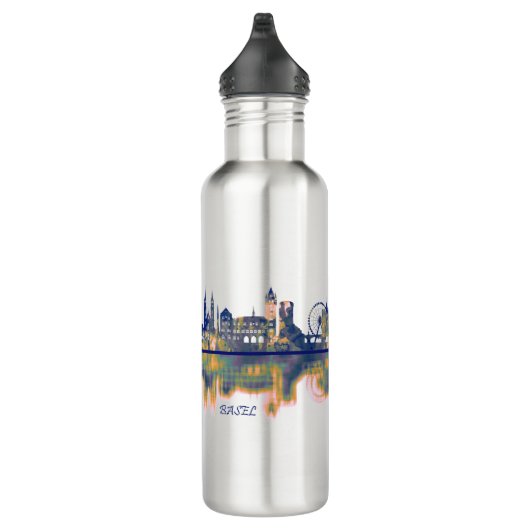 Basel Skyline Edelstahlflasche (Rechts)