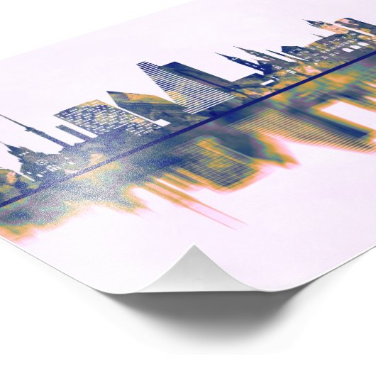 Basel Skyline Fotodruck (Ecke)