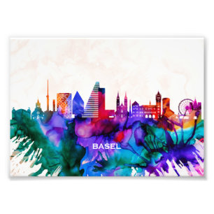 Basel Skyline Fotodruck