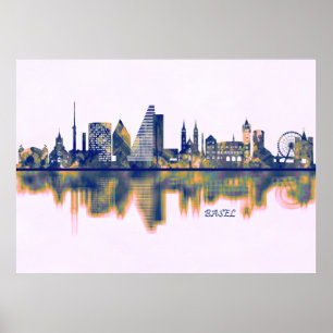 Basel Skyline Poster