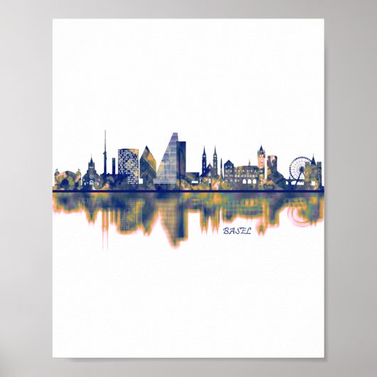 Basel Skyline Poster (Vorne)