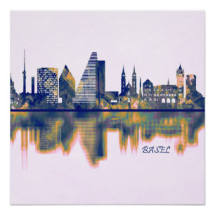 Basel Skyline Poster