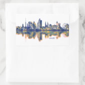 Basel Skyline Rechteckiger Aufkleber (Tasche)