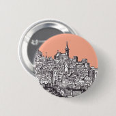 Basel Stadt im Nordwesten der Schweiz Button (Vorne & Hinten)