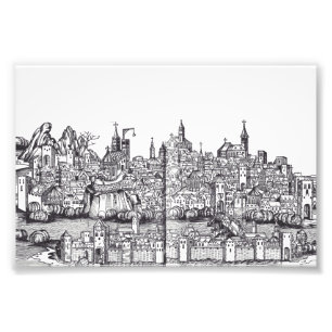 Basel Stadt im Nordwesten der Schweiz Fotodruck