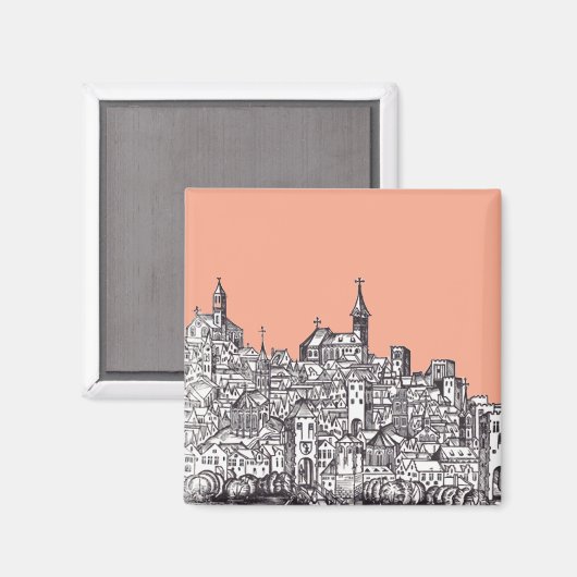 Basel Stadt im Nordwesten der Schweiz Magnet (Vorderseite/Rückseite)