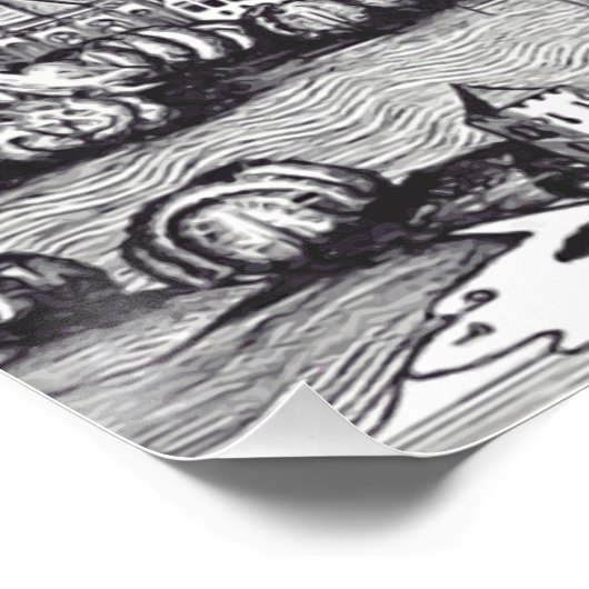 Basel Stadt im Nordwesten der Schweiz Poster (Ecke)