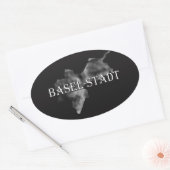 Basel-Stadt Ovaler Aufkleber (Umschlag)