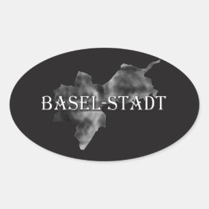 Basel-Stadt Ovaler Aufkleber