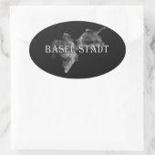 Basel-Stadt Ovaler Aufkleber (Tasche)