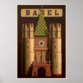 Basel, Suisse, Spalentor, Reiseplakat Poster