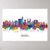 Basel Switzerland Skyline Poster (Vorne)