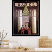 Basel Switzerland Vintage Travel Poster (Küche)
