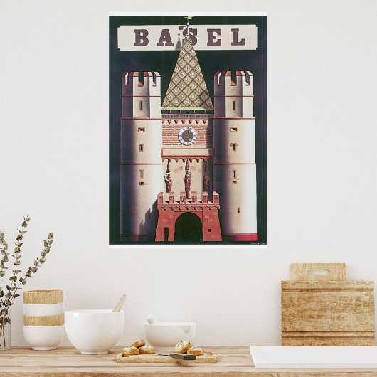 Basel Vintage Travel Poster (Küche)