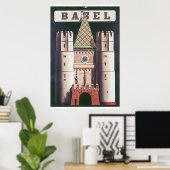 Basel Vintage Travel Poster (Heimbüro)