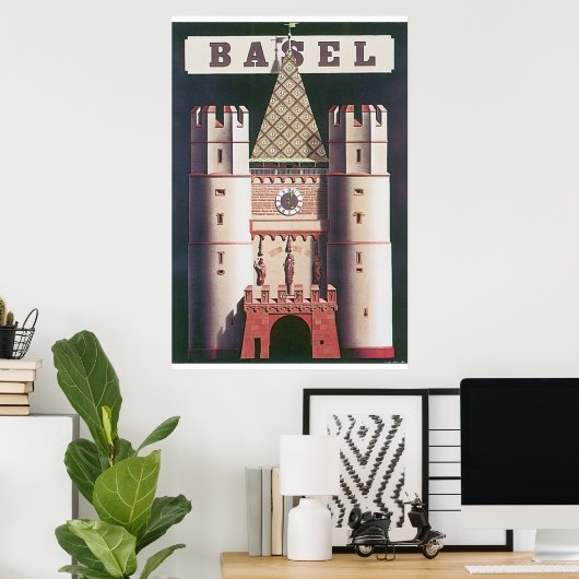 Basel Vintage Travel Poster (Heimbüro)