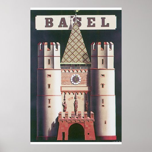 Basel Vintage Travel Poster (Vorne)