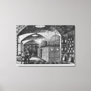 Basement of the Bank of France in Paris, 1897 Leinwanddruck