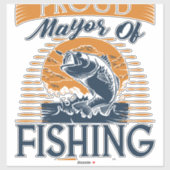 Basenfischerei auf Übersee Aufkleber (Blatt)