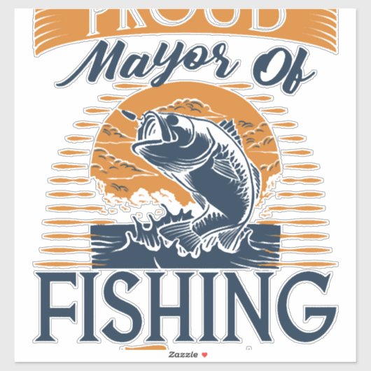 Basenfischerei auf Übersee Aufkleber (Blatt)