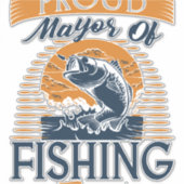 Basenfischerei auf Übersee Aufkleber (Vorderseite)