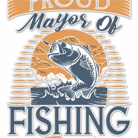 Basenfischerei auf Übersee Aufkleber (Vorderseite)