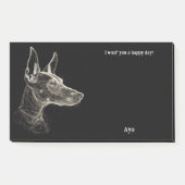 Basenji Abstrakt Art Dog Name Post-it Klebezettel (Vorderseite)