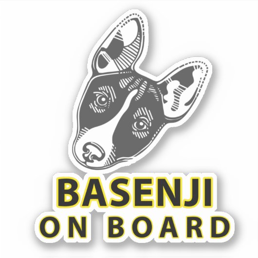 Basenji an Bord Aufkleber (Vorderseite)