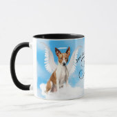 Basenji Angel Dog Heaven Personalized Memorial Tasse (Links)
